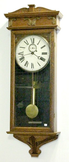 Oak Gilbert #21 Wall Hanging Regulator Clock Price Guide
