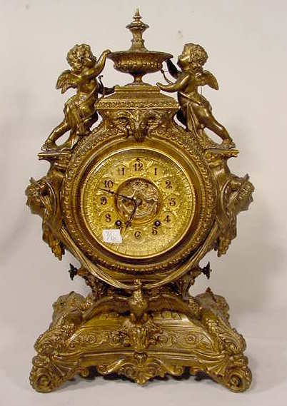 Ansonia Lydia Metal Case Table Clock NR