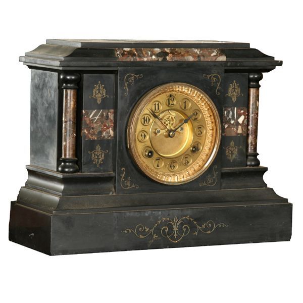 Late 1800’s marble mantle clock, Waterbury Clock