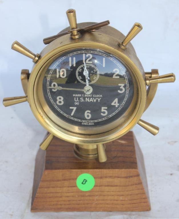 CHELSEA US NAVY MARK I BOAT CLOCK ON CONTEMPORARY