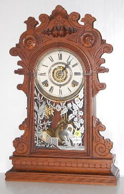 Gilbert Walnut “medea” Mantle Clock-ClockPrices.Com