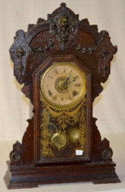 Seth Thomas Wood Mantel Clock, Metal Series
