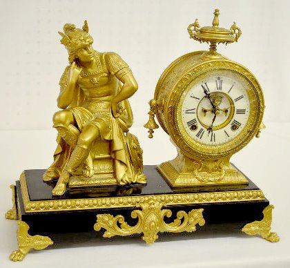 Ansonia Mercury Figural Mantel Clock