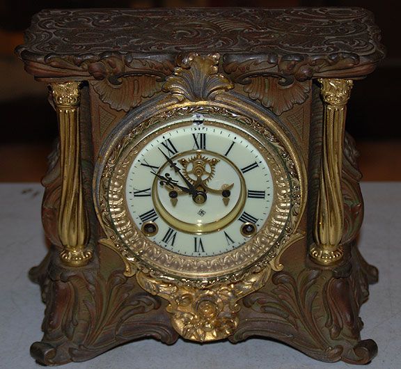 Ansonia Minerva 1904 French rococo Clock