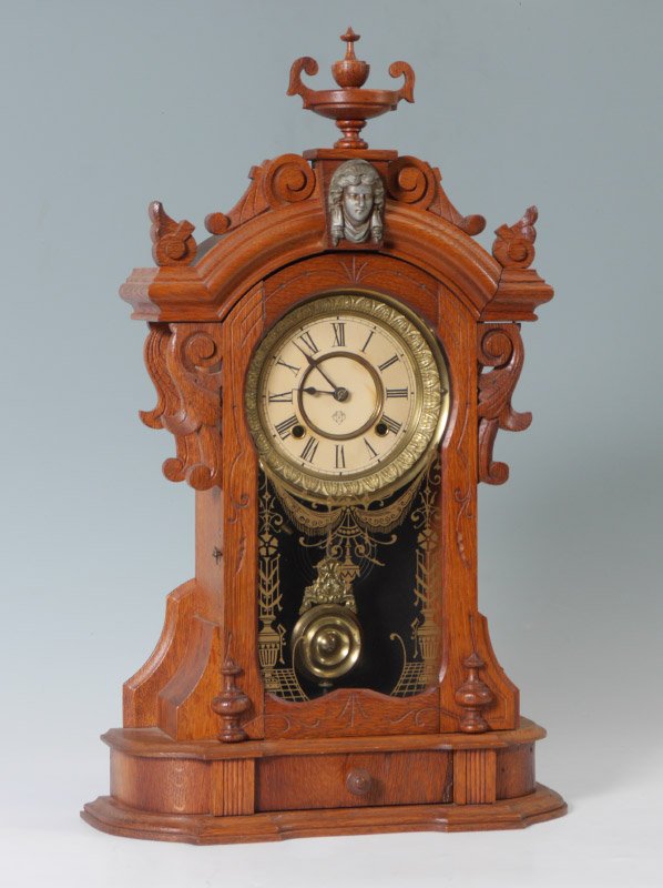 ANSONIA MONARCH OAK MANTLE CLOCK