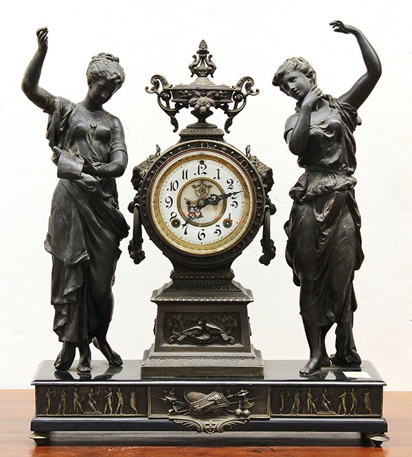 Ansonia Muses figural clock