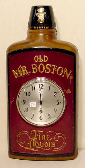 Gilbert Old Mr. Boston Advertising Clock NR