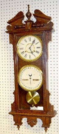 Oak Waterbury No. 33 Calendar Clock
