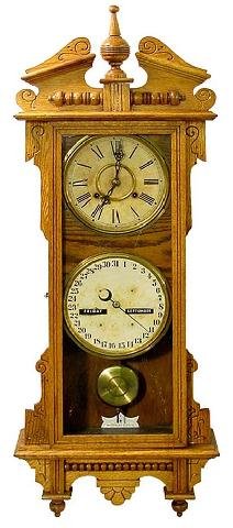 Calendar No. 33 Oak Waterbury Wall Time Piece