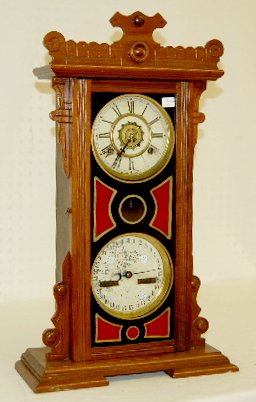 Waterbury “Calendar No. 44” Walnut Mantel Clock