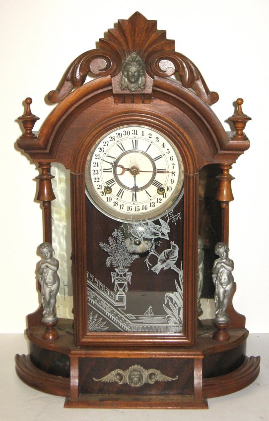 Gilbert “occidental” Mirror Side Mantel Clock-ClockPrices.Com