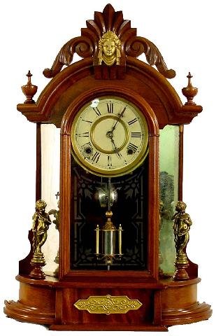 Gilbert “occidental” Mirror Side Mantel Clock-ClockPrices.Com