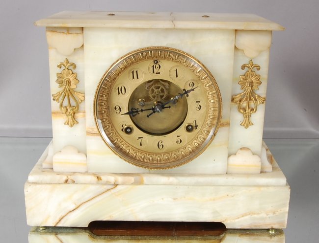 Waterbury Onyx Mantel Clock