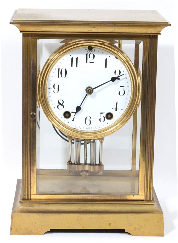 SETH THOMAS ORCHID #2 BRASS REGULATOR CLOCK,