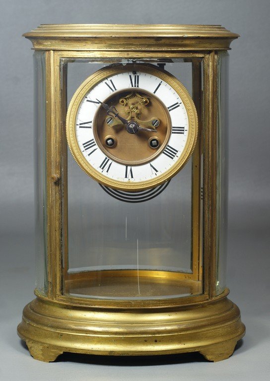 Oval French crystal regulator, J Marti movement w/open