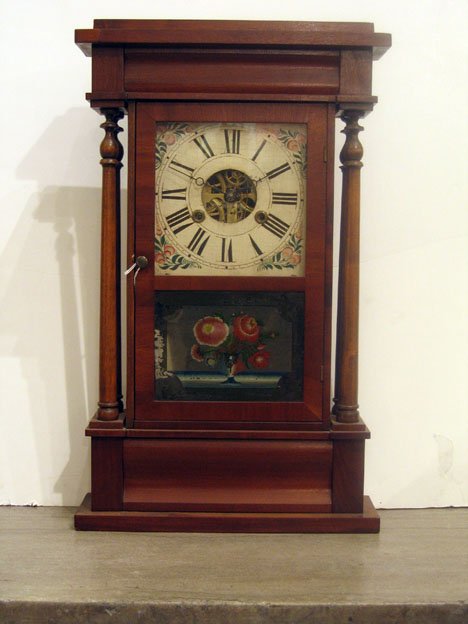 Mahogany shelf clock, seth thomas, plymouth conne