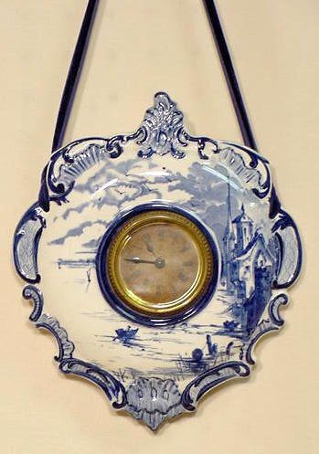 Ansonia English Porcelain Hanging Clock NR