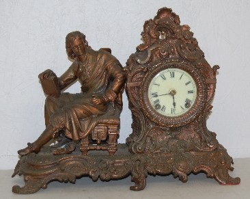 Ansonia “Racine” Seated Statue Clock