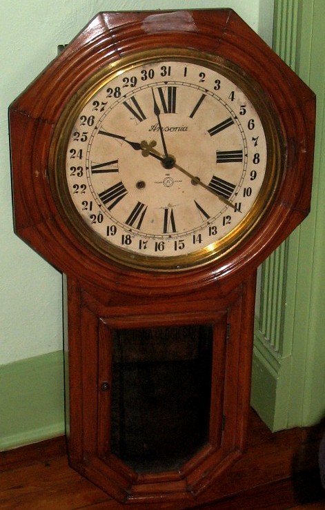 Ansonia octagon calendar wall regulator clock
