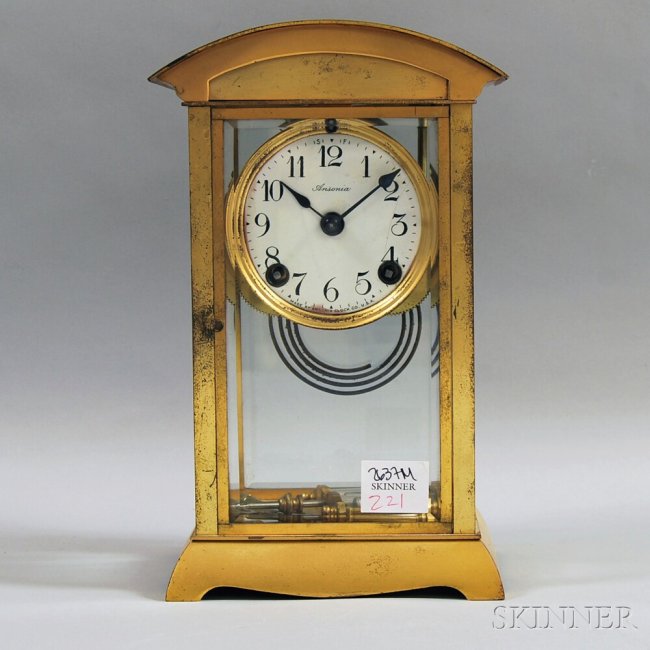 Ansonia Danube Model Crystal Regulator, c. 1920, with 3