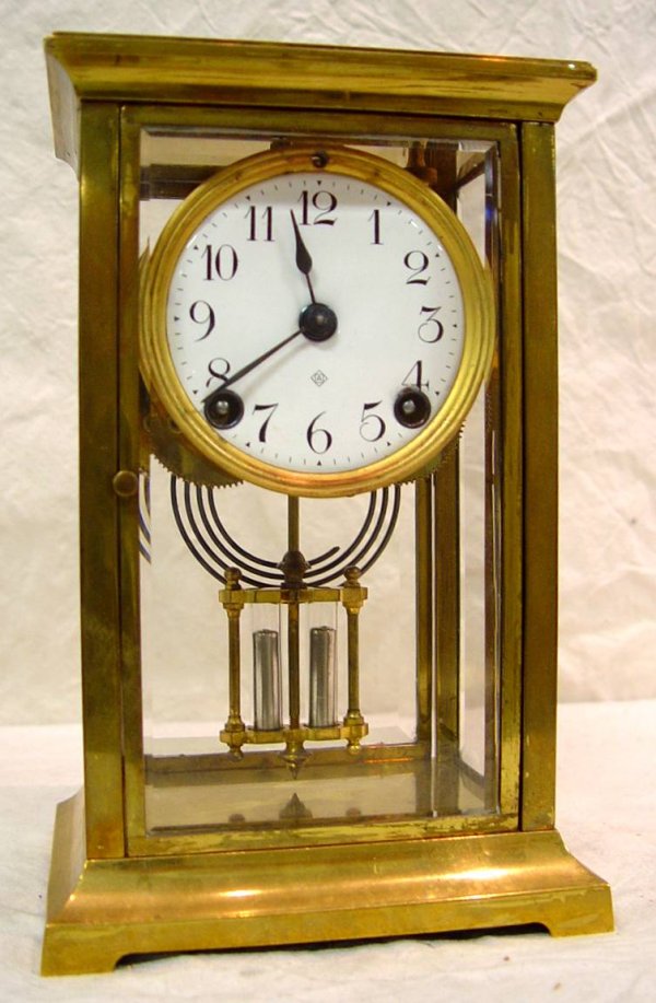 ANSONIA CRYSTAL REGULATOR CLOCK C. 1914 8 1/2″ TALL