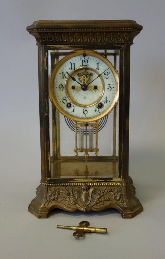 Ansonia Crystal Regulator Shelf Clock, c.1900