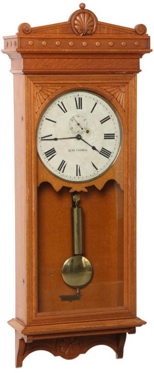 Seth Thomas Regulator “No. 30” 1 Weight Clock-ClockPrices.Com