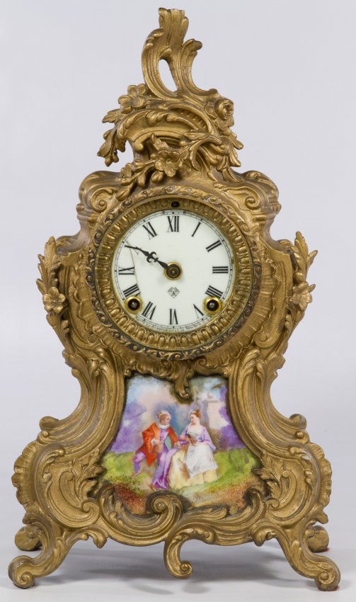 Rococo Style Mantel Clock by Ansonia Clock Company