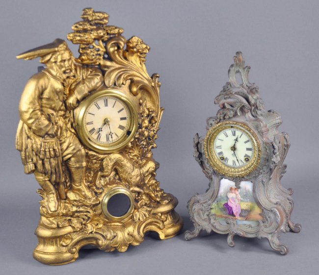 Ansonia Rococo-Style Iron Front Clock