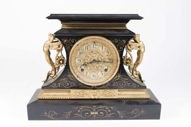 Ansonia Figural Mantle Clock Rosalind