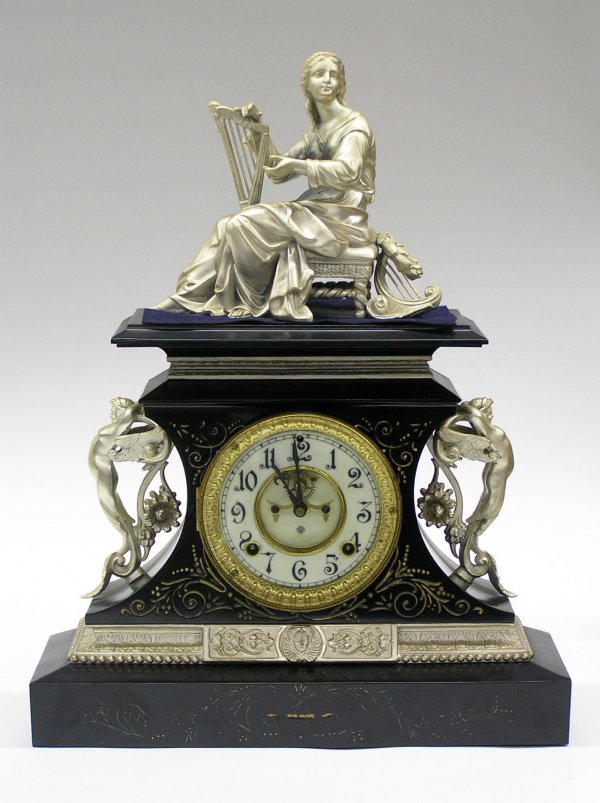 Ansonia enameled iron clock Rosalind
