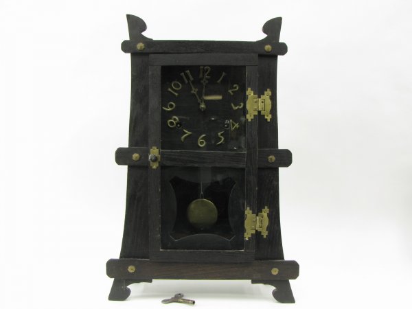 A GILBERT SANTA ROSA MISSION MANTLE CLOCK
