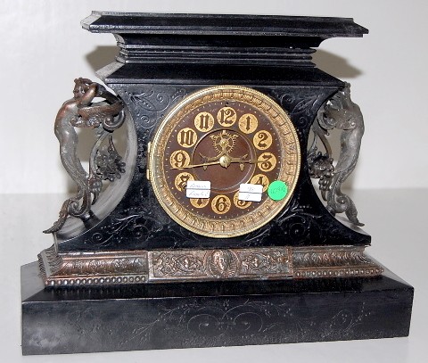 Ansonia “Rosalind” Iron Black Mantel Clock