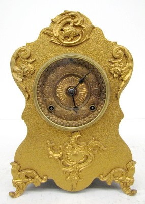 Ansonia “Rouen” Fancy Metal Shelf Clock