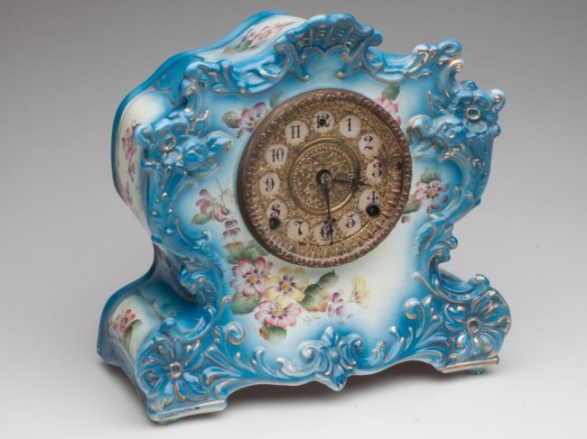 GILBERT CHINA CASE MANTEL CLOCK