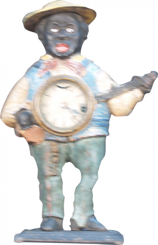 Antique Cast-Iron “Sambo” Blinking Eye Banjo Figur