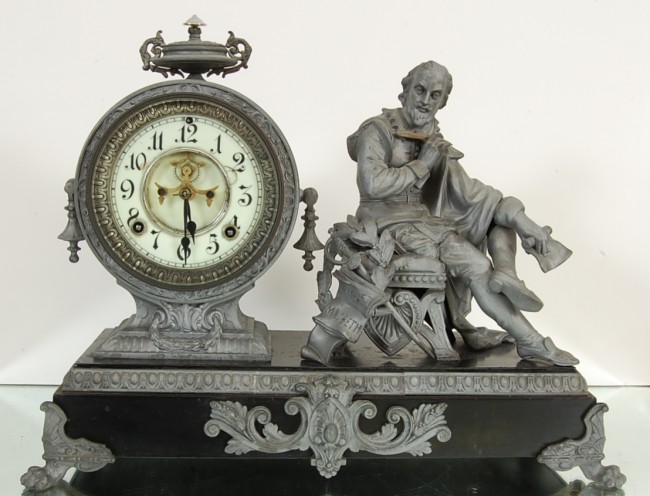 Ansonia Shakespeare Figural Mantel Clock