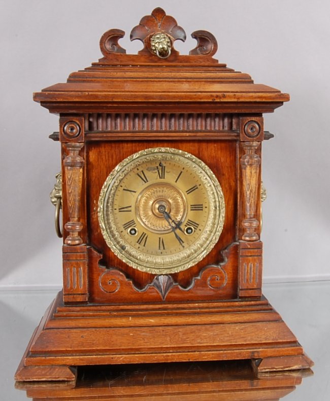 Ansonia Sharon Model Walnut Mantel Clock