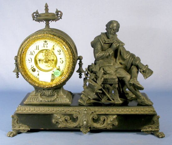 Antique Ansonia Figural Shakespeare Mantle Clock Price Guide