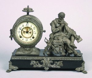An Ansonia Shakespeare” Mantle Clock, Height 14 1/
