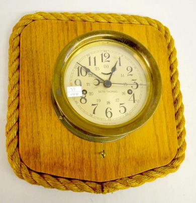 Seth Thomas Brass Ship’s Bell Wall Clock