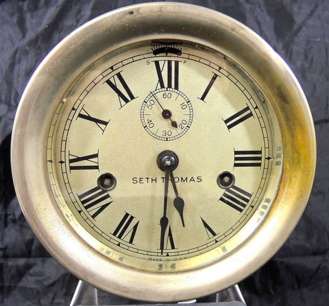 Antique Seth Thomas Circular Ship’s Bell Clock