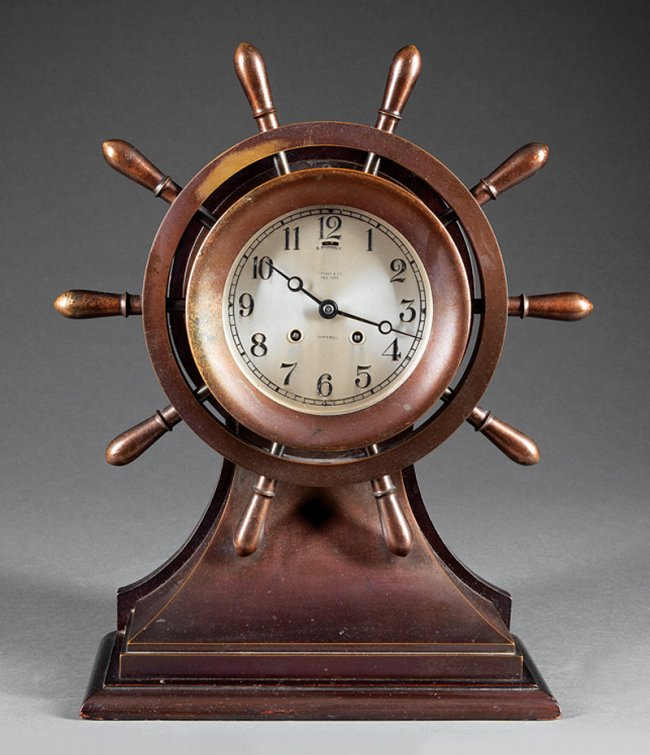 Chelsea “Yacht Wheel” Ship’s Bell Clock