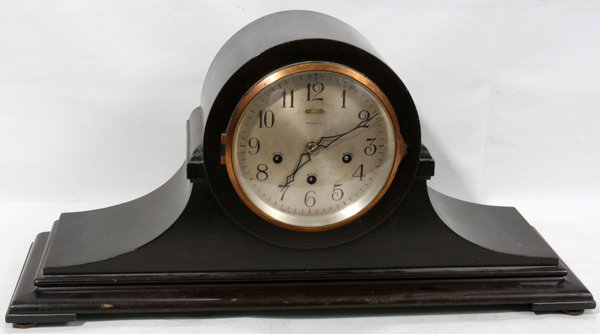 ANSONIA WOOD MANTLE CLOCK, H 11″, L 22 1/2″