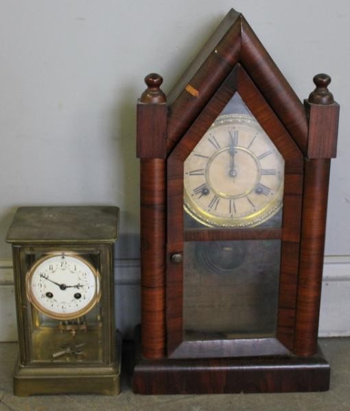 Rosewood New Haven Steeple Clock and a