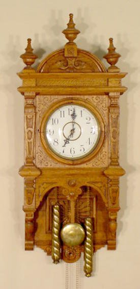 Waterbury Study #4 Oak Hanging Clock NR