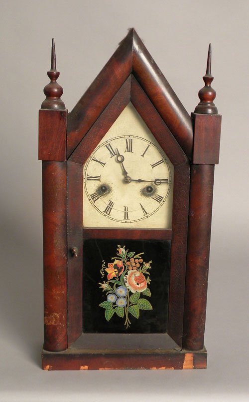 New Haven steeple clock, 19th c., 19 3/4” h.