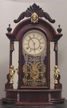 ANSONIA WALNUT “TRIUMPH” SHELF CLOCK