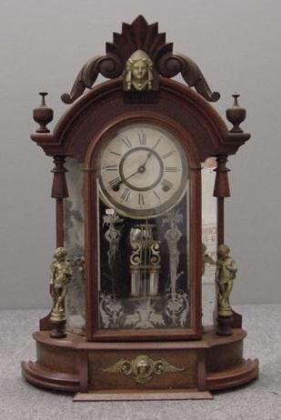 ANSONIA WALNUT “TRIUMPH” MANTLE CLOCK