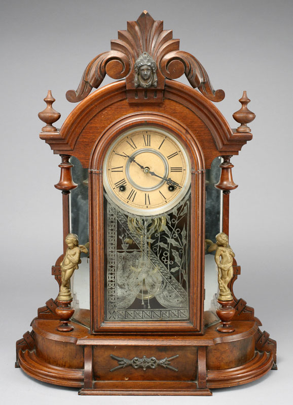 Ansonia “Triumph” 8-day  walnut cased shelf clock